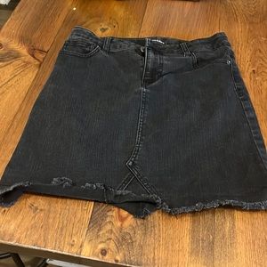 Black jean skirt